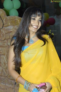 Beautiful Madhavi Latha in Yellow Saree