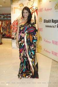 Nikitha Narayan in Sleeveless Saree Blouse