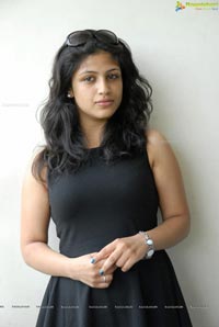 Supriya in Black Sleeveless Frock