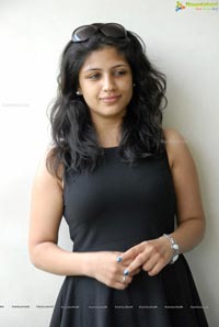 Supriya in Black Sleeveless Frock