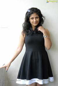 Supriya in Black Sleeveless Frock