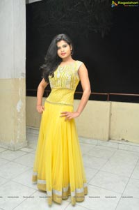 Heroine Alekhya in Yellow Dress