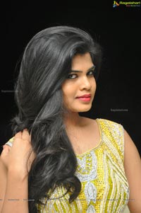 Heroine Alekhya in Yellow Dress