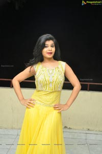 Heroine Alekhya in Yellow Dress