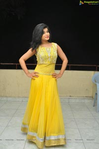 Heroine Alekhya in Yellow Dress