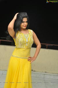 Heroine Alekhya in Yellow Dress