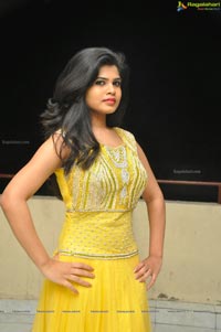 Heroine Alekhya in Yellow Dress