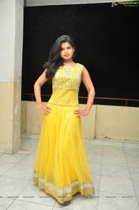 Heroine Alekhya in Yellow Dress