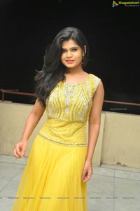 Heroine Alekhya in Yellow Dress