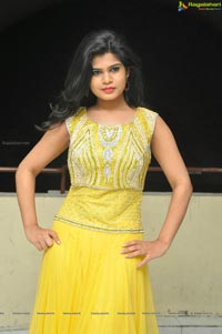 Heroine Alekhya in Yellow Dress