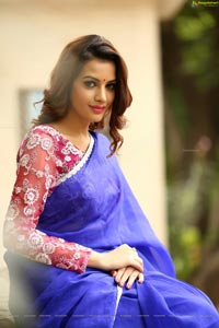 Diksha Panth in Blue Saree