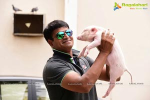 Allari Ravibabu with Piglet