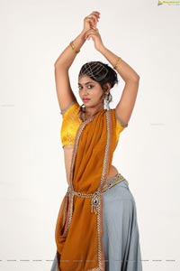 Priyanka Augustin Half Saree