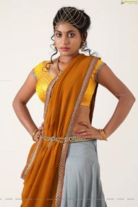 Priyanka Augustin Half Saree