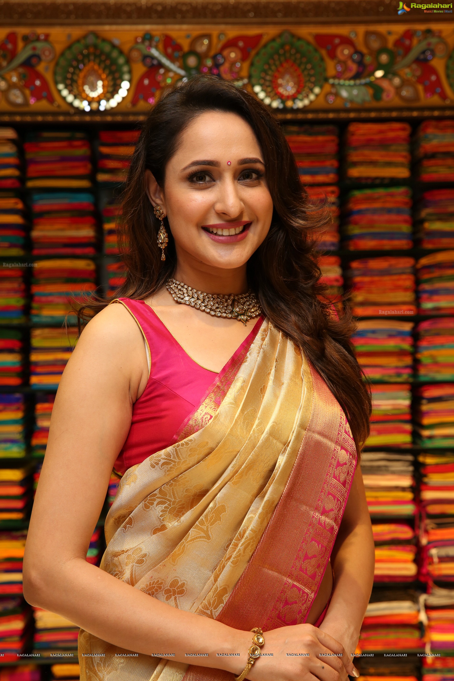 Pragya Jaiswal at VRK Silks Launch (High Definition)