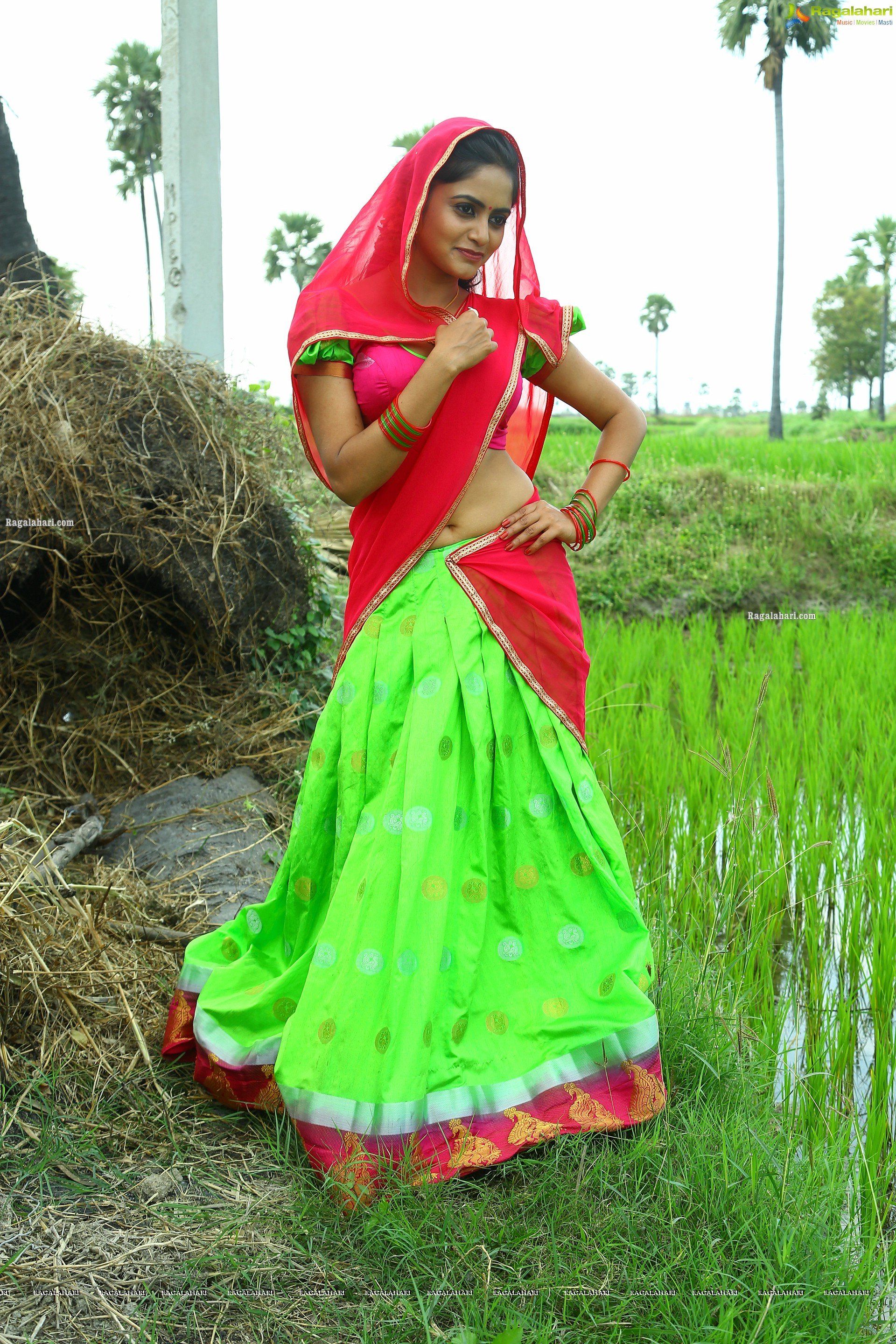 Pragya Nayan as Village Belle - Pretty in Langa Voni, HD Gallery