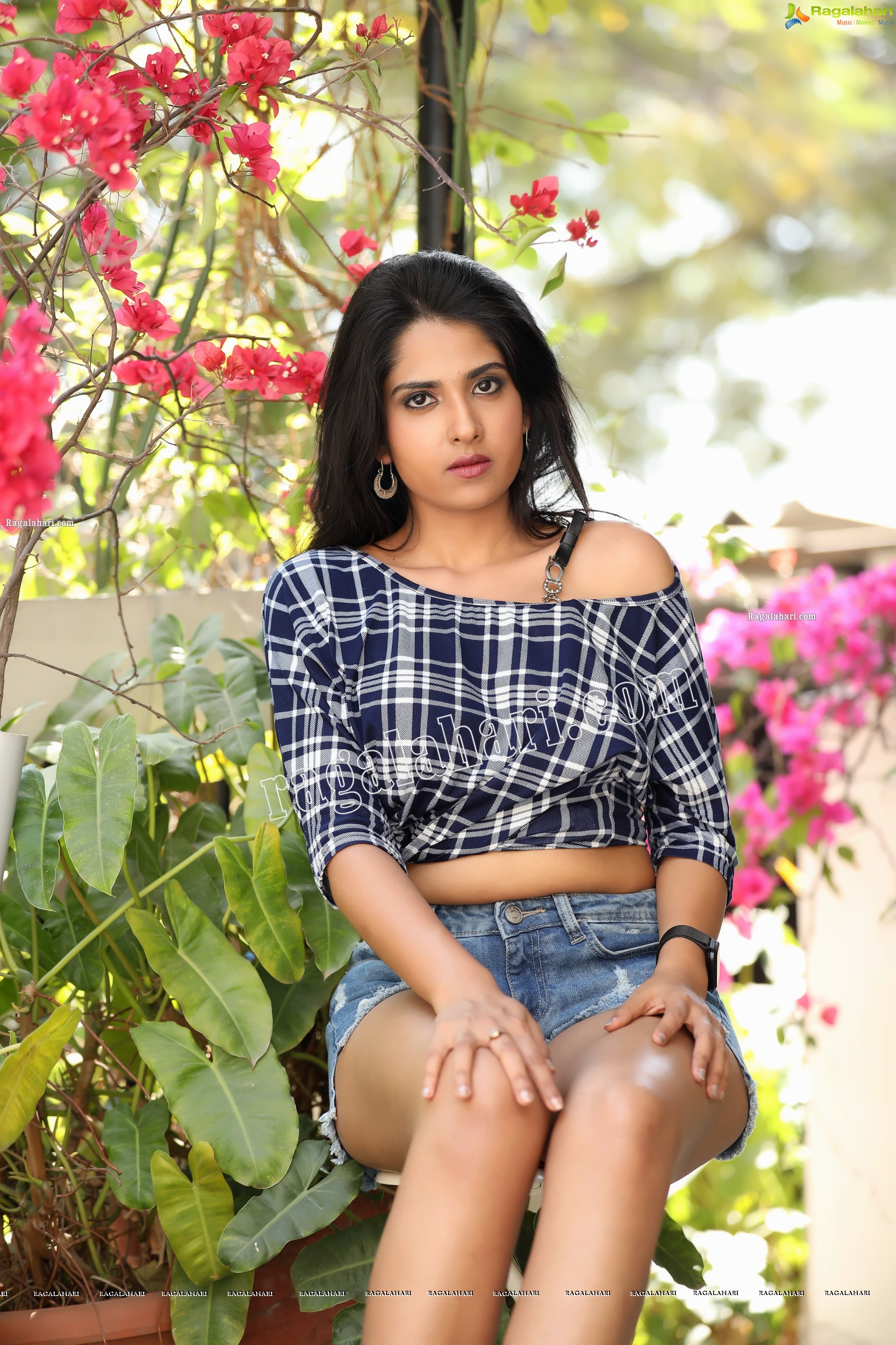 Simar Singh Posing on Motorcycle Exclusive Photo Shoot