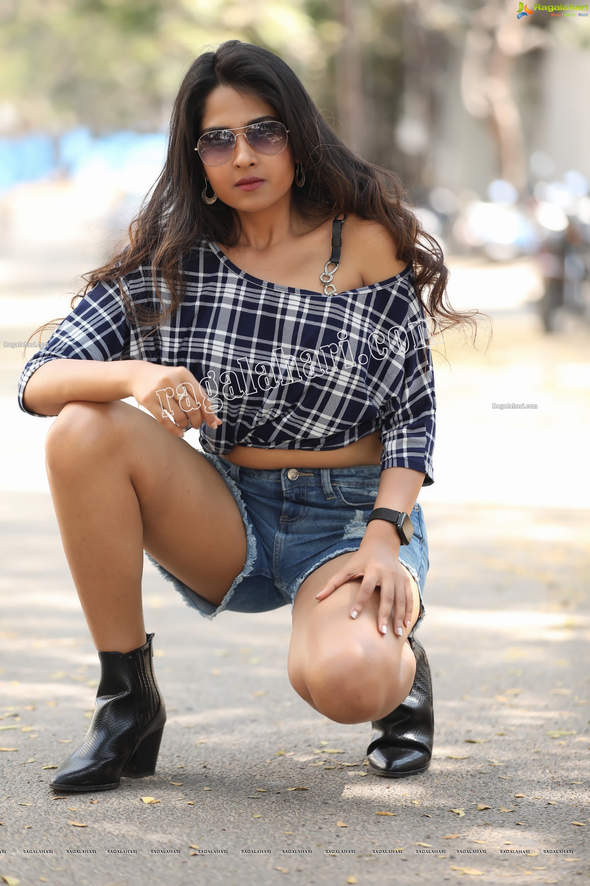 Simar Singh Posing on Motorcycle Exclusive Photo Shoot