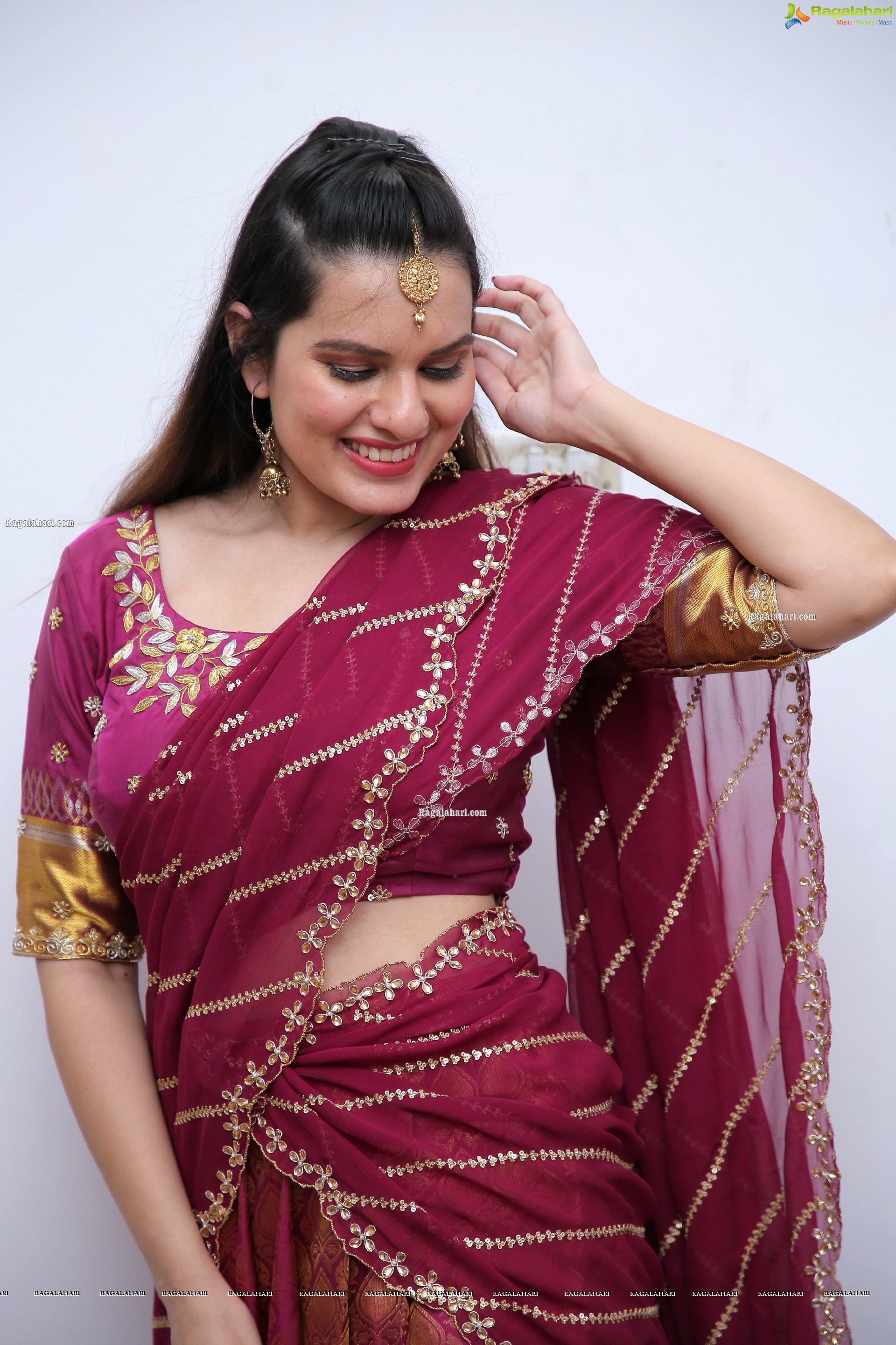 Karnica Karda in Purple Lehenga Choli, HD Photo Gallery