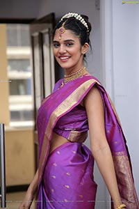 Kritya Sudha Karda in Purple Silk Saree