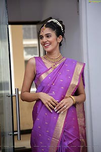 Kritya Sudha Karda in Purple Silk Saree