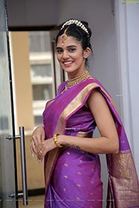 Kritya Sudha Karda in Purple Silk Saree