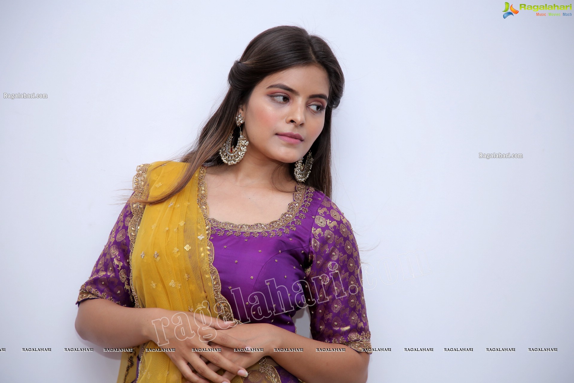 Kusumm in Purple Designer Lehenga, HD Photo Gallery