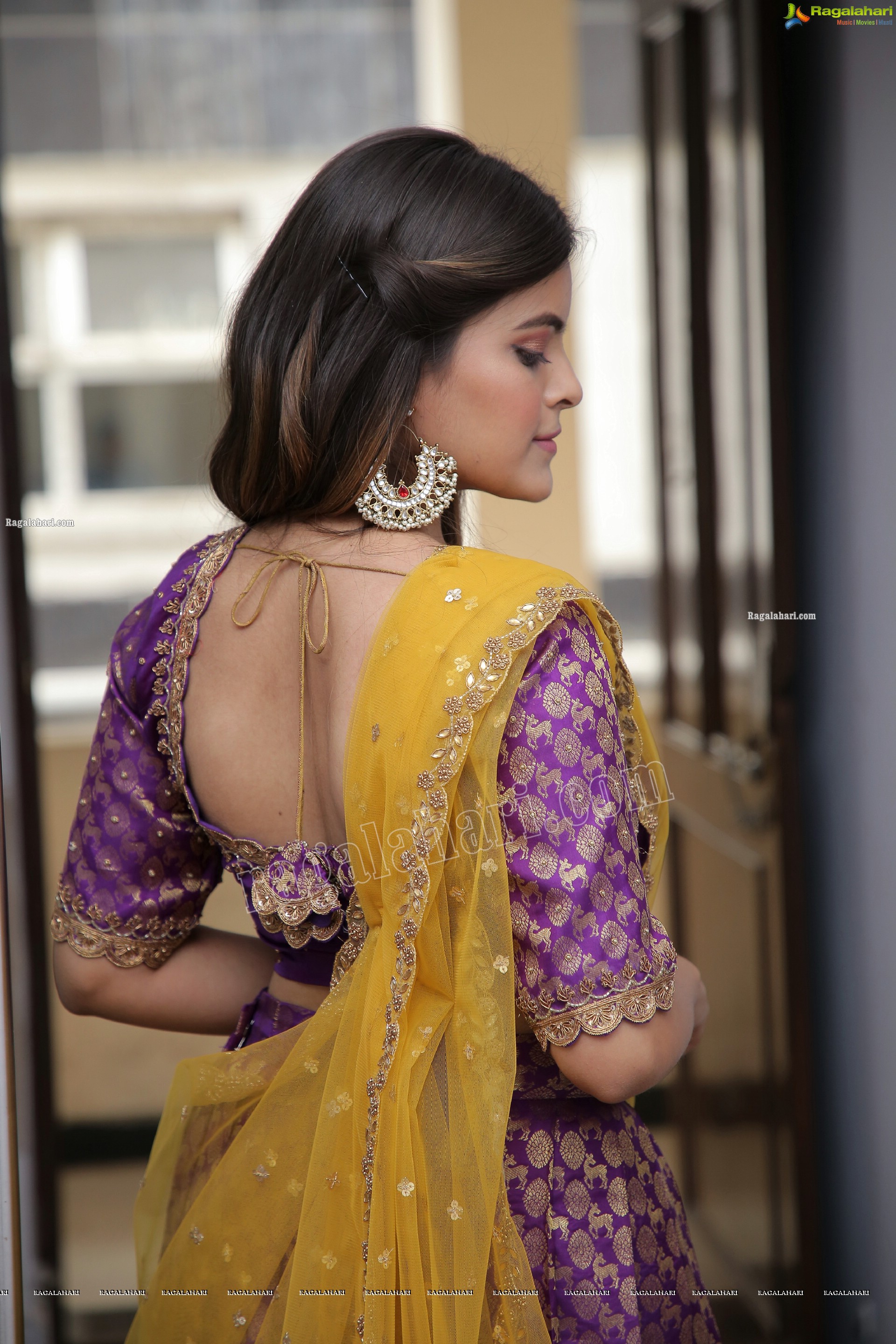 Kusumm in Purple Designer Lehenga, HD Photo Gallery