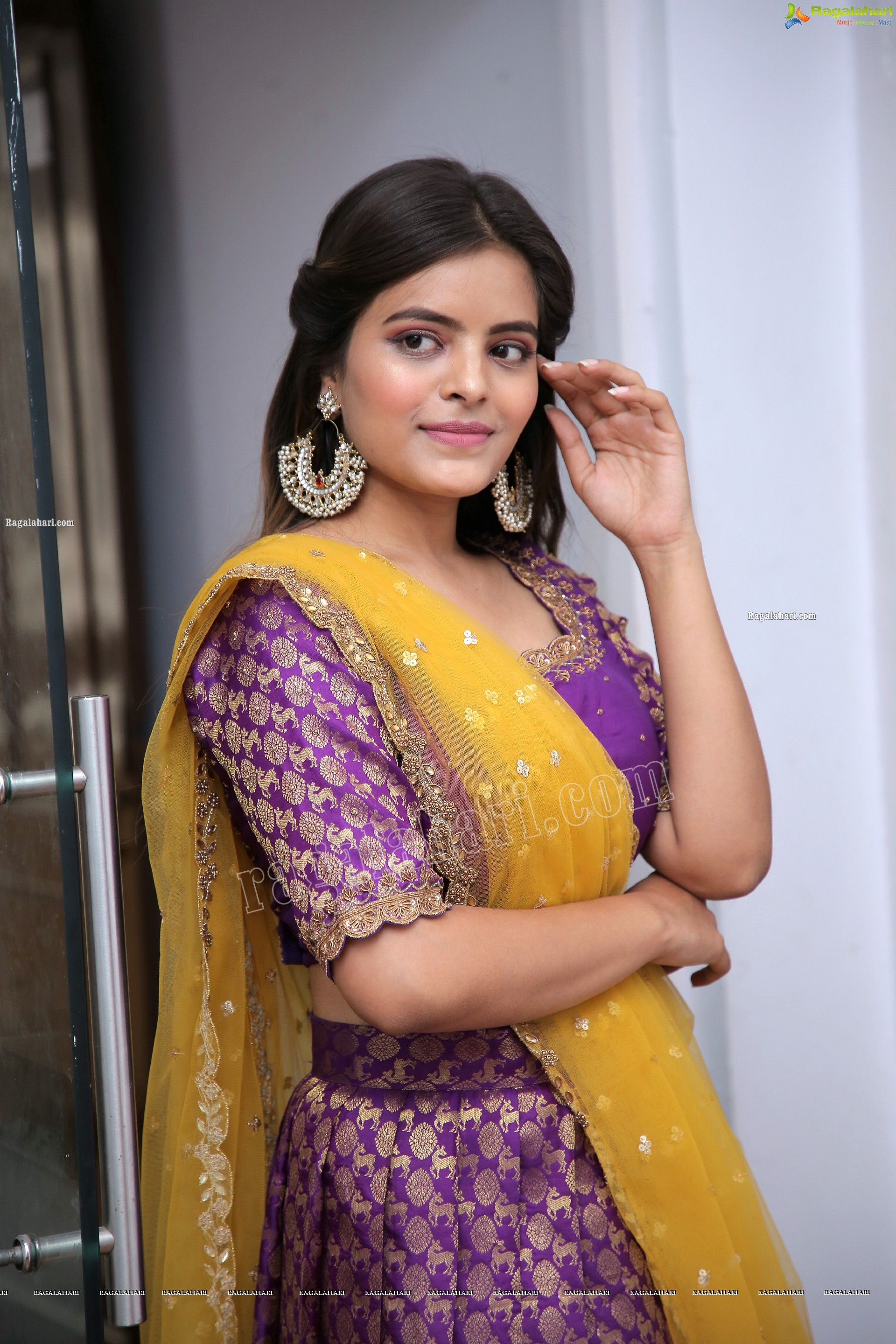 Kusumm in Purple Designer Lehenga, HD Photo Gallery