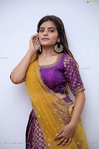 Kusumm in Purple Designer Lehenga