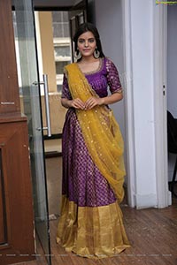 Kusumm in Purple Designer Lehenga