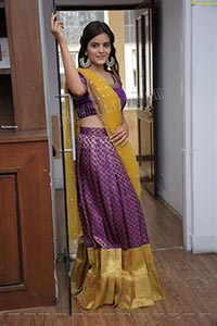 Kusumm in Purple Designer Lehenga