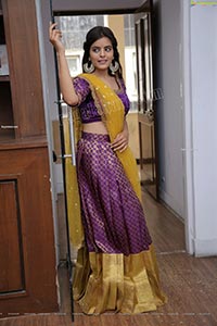 Kusumm in Purple Designer Lehenga