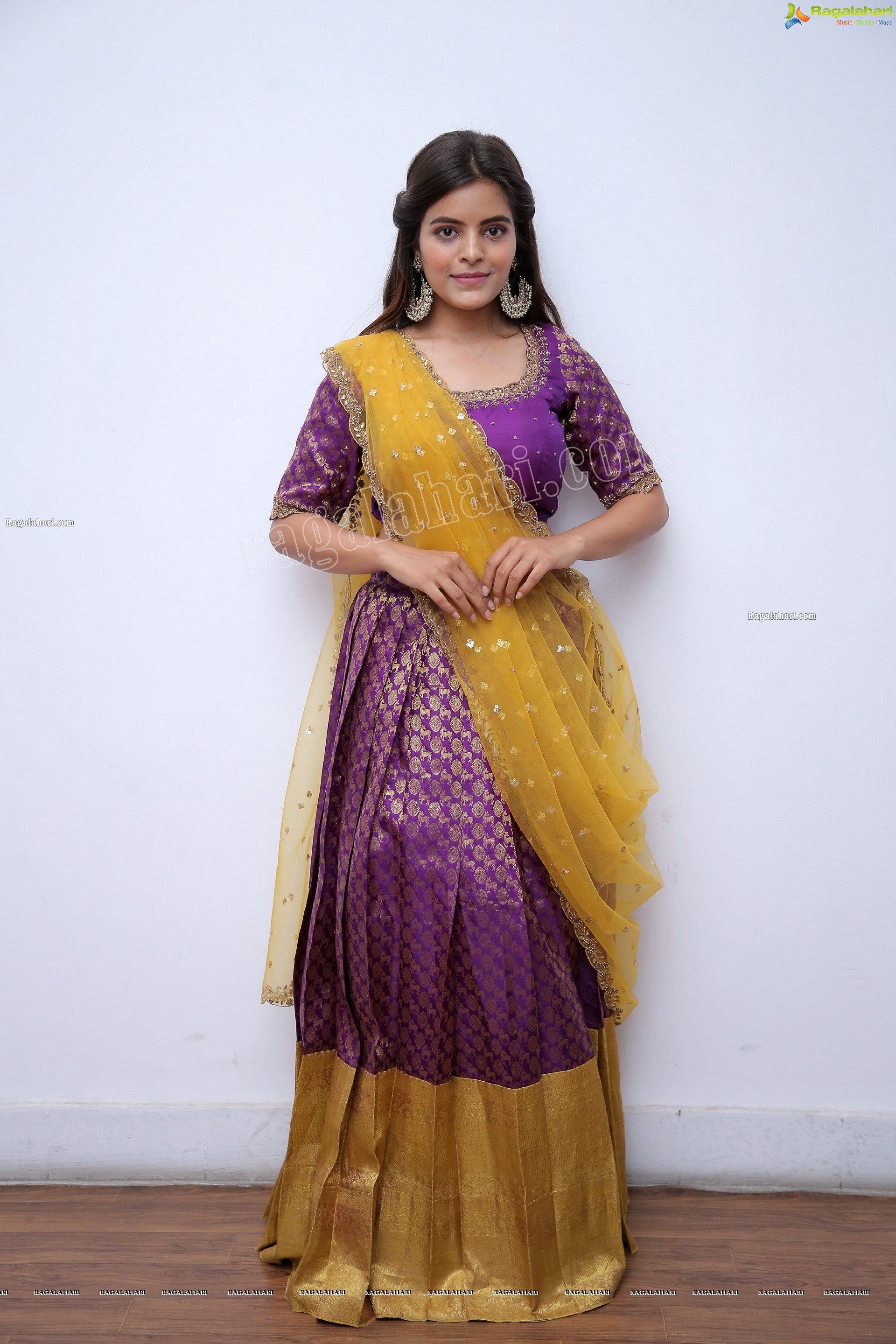 Kusumm in Purple Designer Lehenga, HD Photo Gallery