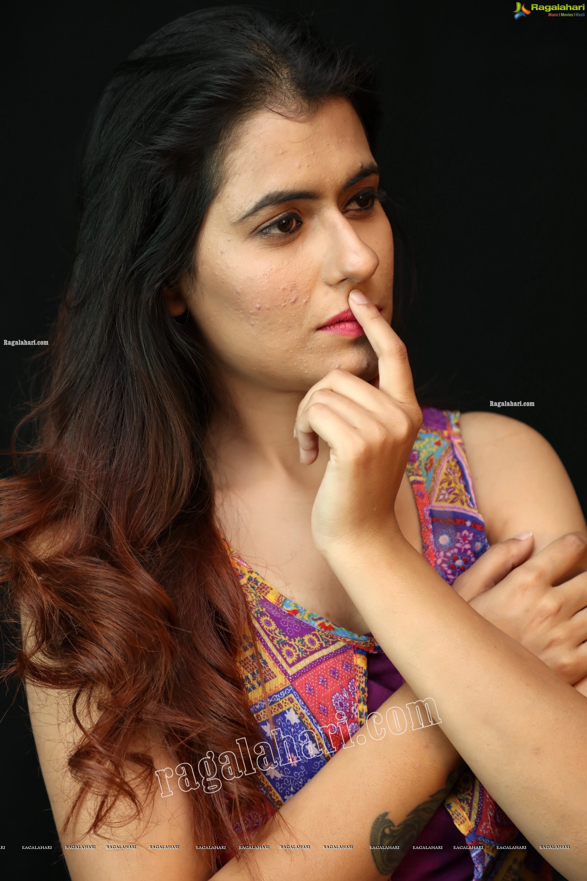 Chanchal Sharma in Ethnic Pattern Print Top and Jeans, Exclusive Photoshoot