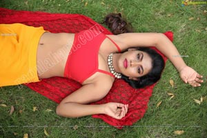 Priyanka Augustin in Yellow Divided Skirt