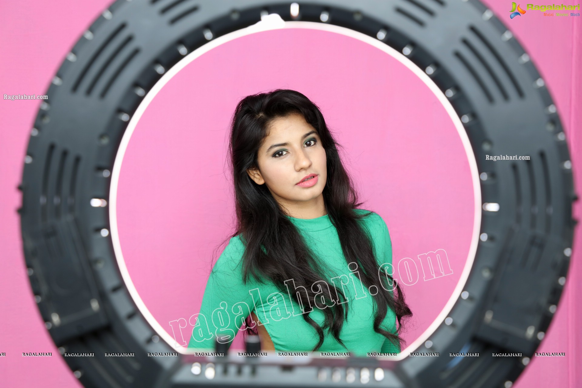 Sheetal Bhatt in Seafoam Green Crop Top and Denim Shorts, Exclusive Photoshoot
