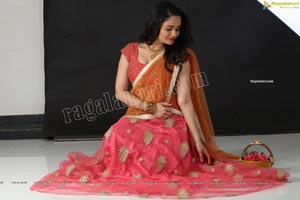 Usha Kurapati in Pink Embellished Lehenga Choli