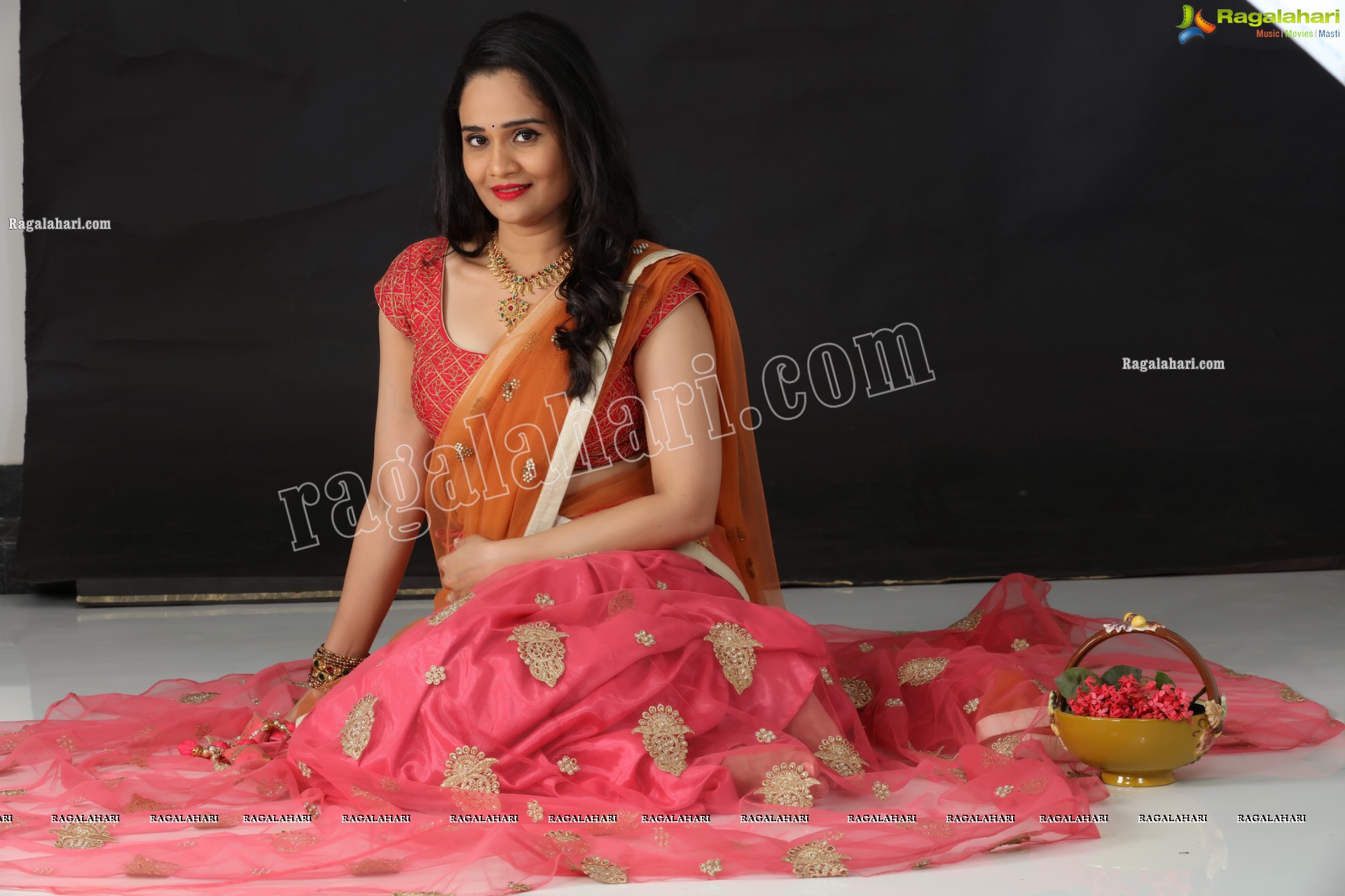 Usha Kurapati in Pink Embellished Lehenga Choli, Exclusive Photoshoot