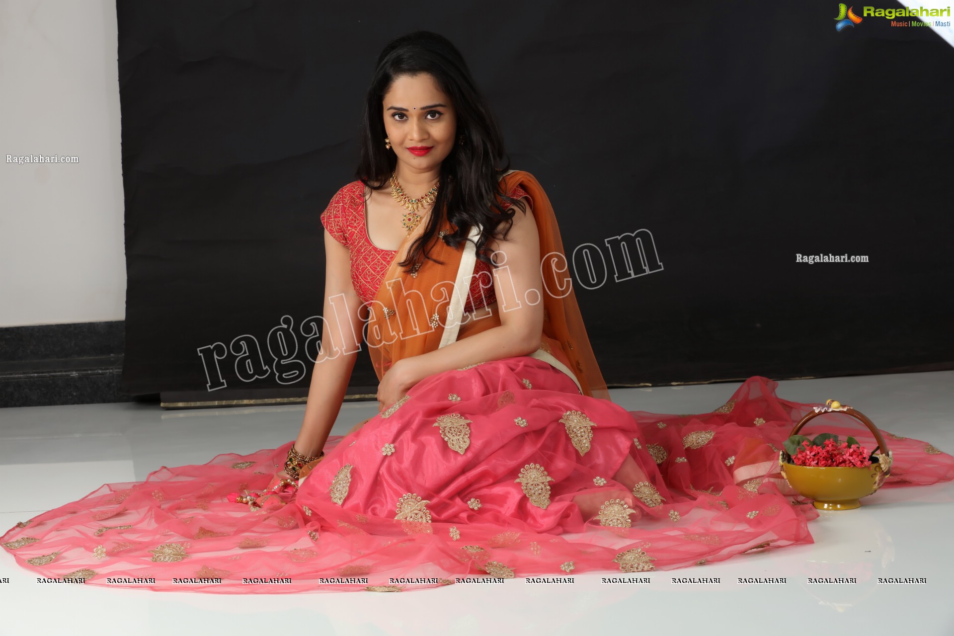Usha Kurapati in Pink Embellished Lehenga Choli, Exclusive Photoshoot