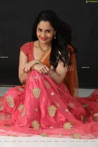 Usha Kurapati in Pink Embellished Lehenga Choli