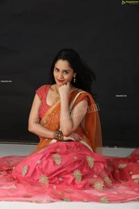 Usha Kurapati in Pink Embellished Lehenga Choli