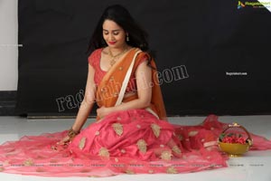 Usha Kurapati in Pink Embellished Lehenga Choli