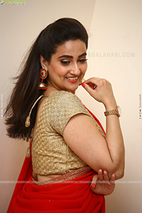 Anchor Manjusha at Virata Parvam Pre-Release Event