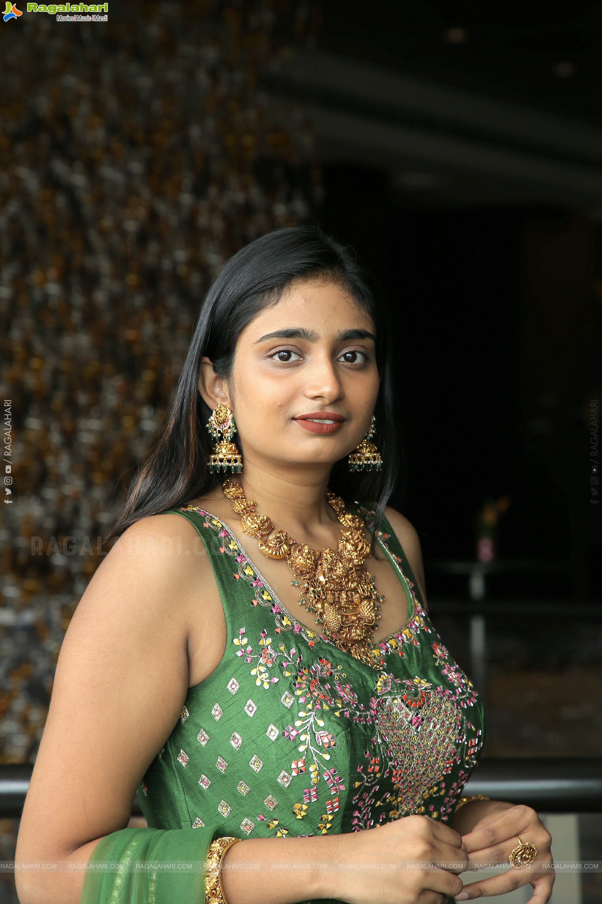 Ritvika Rao Poses With Jewellery at Aarnikha Premium Jewellery Showcase