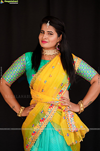 Anusha Venugopal in Designer Lehenga Choli