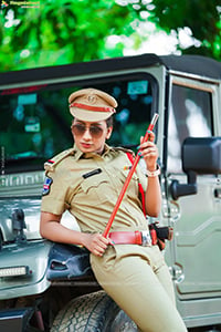 Chaithanya Priya in Cop Dress