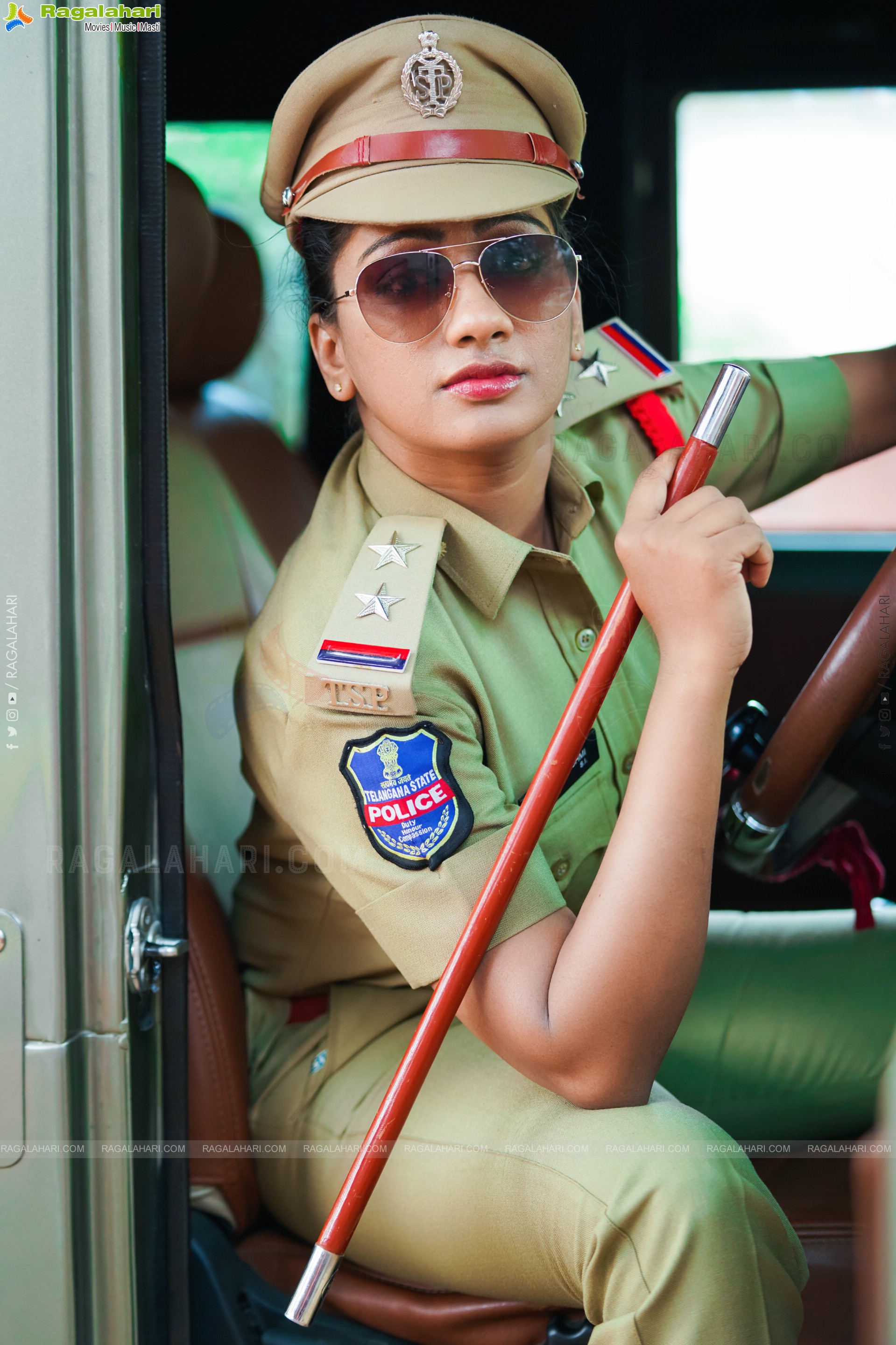 Chaithanya Priya in Cop Dress, Exclusive Photoshoot