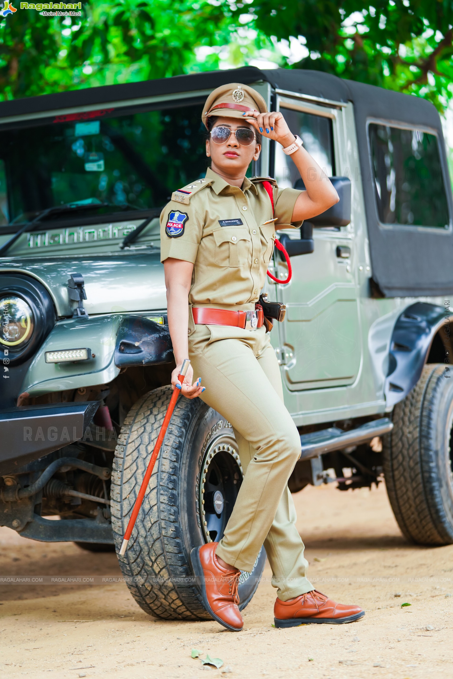 Chaithanya Priya in Cop Dress, Exclusive Photoshoot