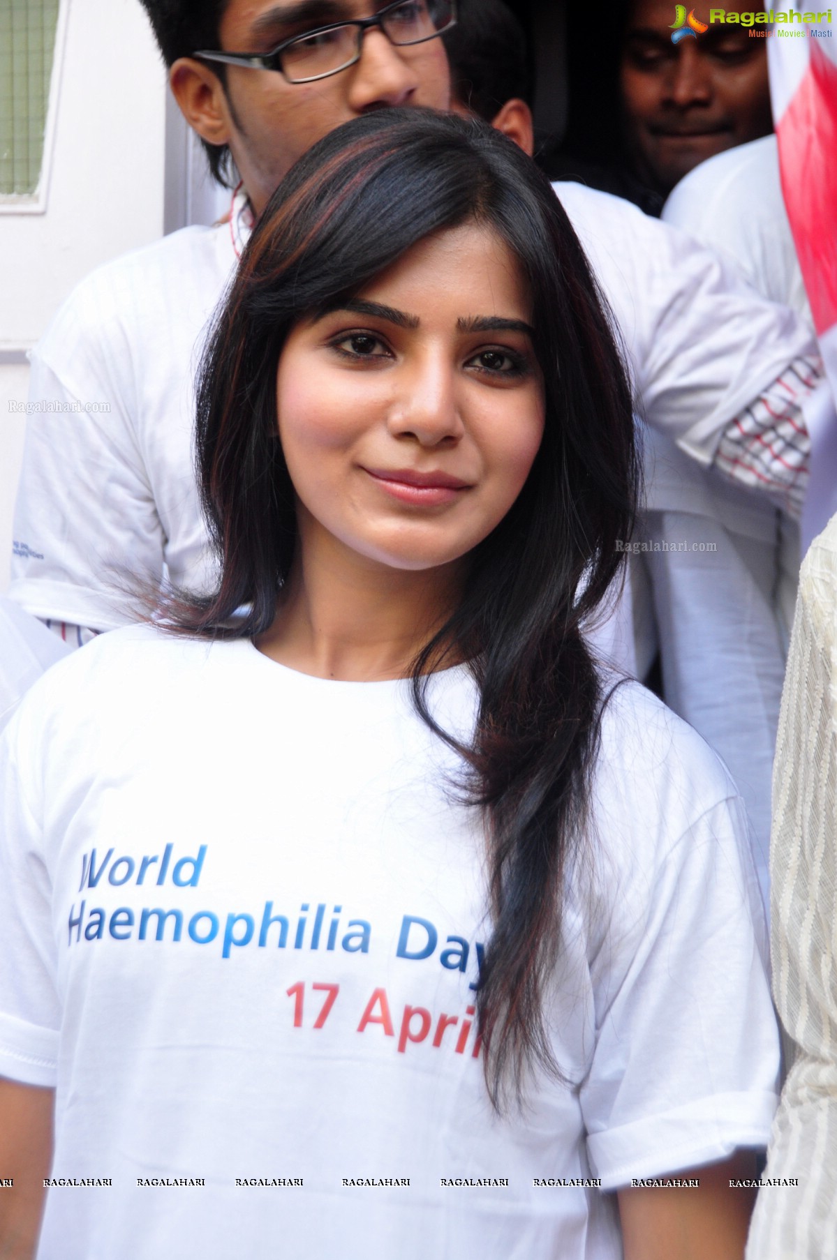 Samantha at World Haemophilia Day Press Meet, Hyderabad